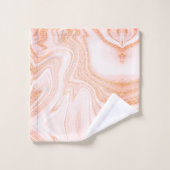 Moderne, oranje witte smelttextuur bad handdoek (Wasdoekje)