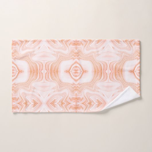Moderne, oranje witte smelttextuur bad handdoek (Handdoek)