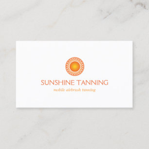 MODERNE ORANJE ZON LOGO VISITEKAARTJE