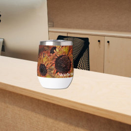 Moderne Oranje Zonnebloem Art Moederdag