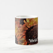 Moderne Oranje Zonnebloem Art Moederdag Foto Koffiemok (Center)