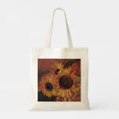 Moderne Oranje Zonnebloem Art Moederdag Tote Bag (Achterkant)