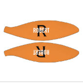 Moderne oranje zwarte monogram, basketbal (Panelen)