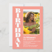 Moderne oranjewitfoto van elke leeftijd op zaterda kaart (Voorkant)