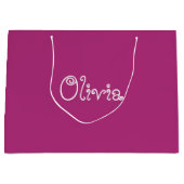 Moderne orchidee Baby shower Gift Bag Groot Cadeauzakje (Voorkant)