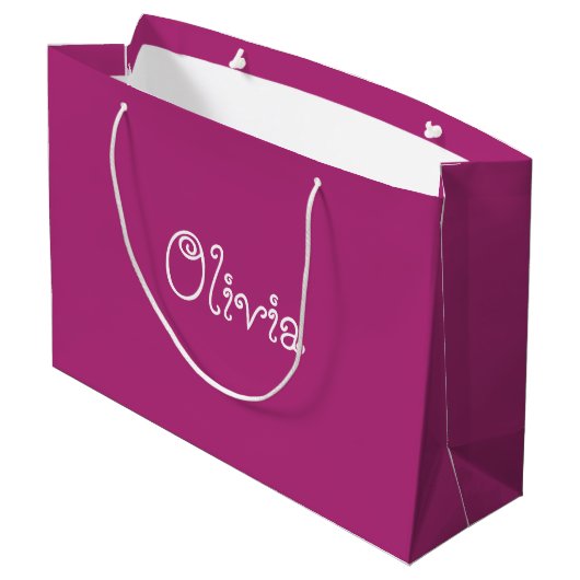 Moderne orchidee Baby shower Gift Bag Groot Cadeauzakje (Achterkant Gekanteld)