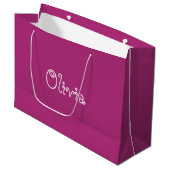 Moderne orchidee Baby shower Gift Bag Groot Cadeauzakje (Voorkant Gekanteld)