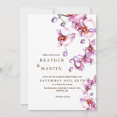 Moderne Orchidee Botanische Tuin Trouw Uitnodiging (Voorkant)