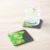 Moderne orchidee moderne bloemkunst bier onderzetter (Rechterzijde)