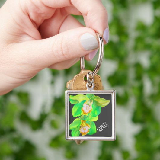 Moderne orchidee-pop sleutelhanger (Hand)