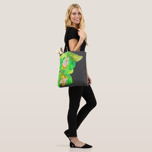 Moderne orchidee-pop tote bag (Op model)