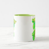 Moderne orchidee-pop tweekleurige koffiemok (Center)