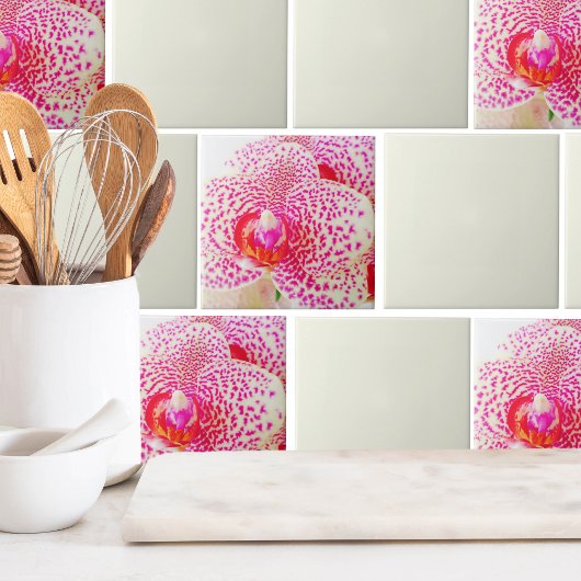 Moderne orchidee roze bloem tegeltje