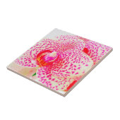 Moderne orchidee roze bloem tegeltje (Zijkant)