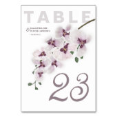 Moderne Orchideeën Charm Bruiloft Tafel Nummerkaar Kaart (Voorkant)