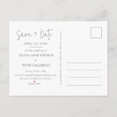 Moderne orchideeën minimalistische foto sparen de  aankondigingskaart (Achterkant)