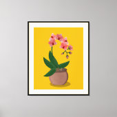 Moderne orchideeënillustratie uit het midden van d canvas afdruk (Voorkant)