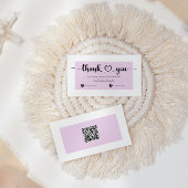 Moderne orde Blush Qrcode Business Dank u kaart Visitekaartje