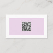 Moderne orde Blush Qrcode Business Dank u kaart Visitekaartje (Achterkant)
