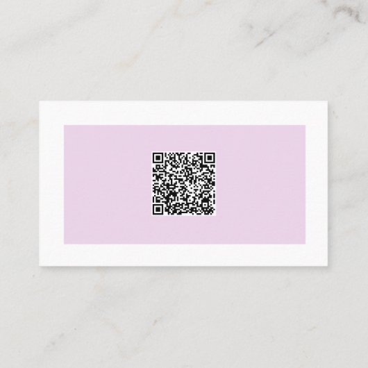 Moderne orde Blush Qrcode Business Dank u kaart Visitekaartje (Achterkant)