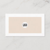 Moderne orde Cream Business Dank u kaart Visitekaartje (Achterkant)