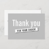 MODERNE ORDE INSERT business dank u effen grijs Bedankkaart (Voorkant / Achterkant)