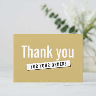MODERNE ORDE INSERT business dank u goud Bedankkaart