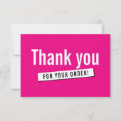 MODERNE ORDE INSERT business dank u heet roze Bedankkaart (Voorkant)
