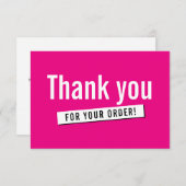MODERNE ORDE INSERT business dank u heet roze Bedankkaart (Voorkant / Achterkant)