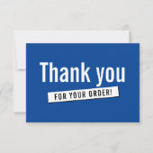 MODERNE ORDE INSERT business dank u koninklijk bla Bedankkaart (Voorkant)