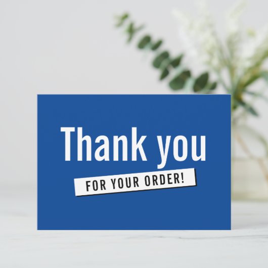 MODERNE ORDE INSERT business dank u koninklijk bla Bedankkaart (Staand voorkant)