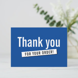 MODERNE ORDE INSERT business dank u koninklijk bla Bedankkaart