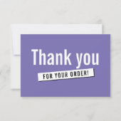 MODERNE ORDE INSERT business dank u lavendel Bedankkaart (Voorkant)