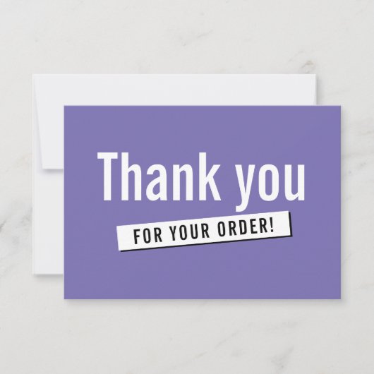 MODERNE ORDE INSERT business dank u lavendel Bedankkaart (Voorkant)