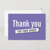 MODERNE ORDE INSERT business dank u lavendel Bedankkaart (Voorkant / Achterkant)