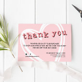 Moderne ORDE INSERT trendy bedankt Roze Visitekaartje