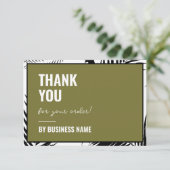 Moderne Orde Vat Dank u Visitekaartje Bedankkaart (Staand voorkant)