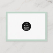 Moderne ORDER INSERT trendy bedankt Sage green Visitekaartje (Achterkant)