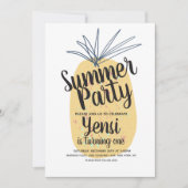 Moderne Organische Ananas Verjaardag Tropische Uit Kaart (Voorkant)