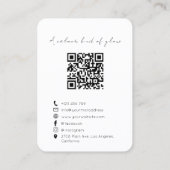 Moderne Organische Handgemaakte Kaars QR-code Visitekaartje (Achterkant)