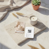 Moderne Organische Handgemaakte Kaars QR-code Visitekaartje