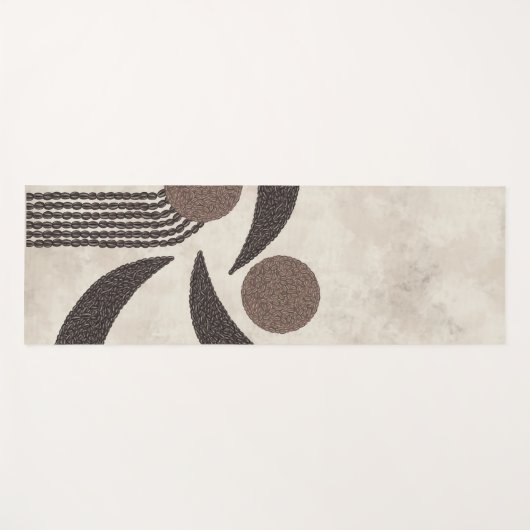 Moderne Organische-Koffiebonen-Geometrisch-Neutraa Yogamat (Voorkant (horizontaal))