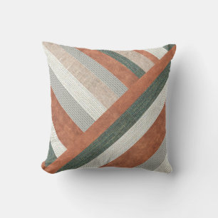 Moderne organische stof en leer buitenkussen