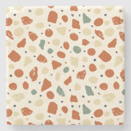 Moderne Organische Terrazzo | Abstracte Steen Moza Stenen Onderzetter