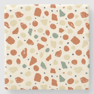 Moderne Organische Terrazzo Abstracte Steen Moza Stenen Onderzetter