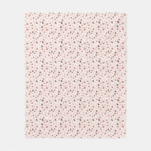 Moderne organische terrazzo | Abstracte stenen moz Fleece Deken (Voorkant)