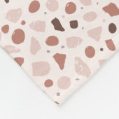 Moderne organische terrazzo | Abstracte stenen moz Fleece Deken (Hoek)