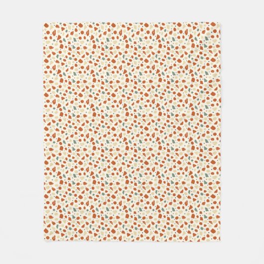 Moderne organische terrazzo | Abstracte stenen moz Fleece Deken (Voorkant)