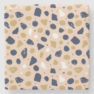 Moderne Organische Terrazzo Abstracte Stenen Moz Onderzetter