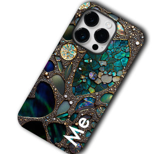 Moderne organische tinten, botanisch, Blauwgroen,  Case-Mate iPhone 14 Pro Hoesje